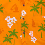 TIGERCAT BRAND HAWAIIAN STYLE SHIRT IN ORANGE